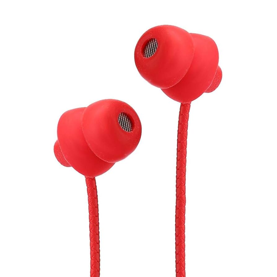 Amazon.co.jp: 有線イヤホンドライブバイワイヤヘッドフォン赤い